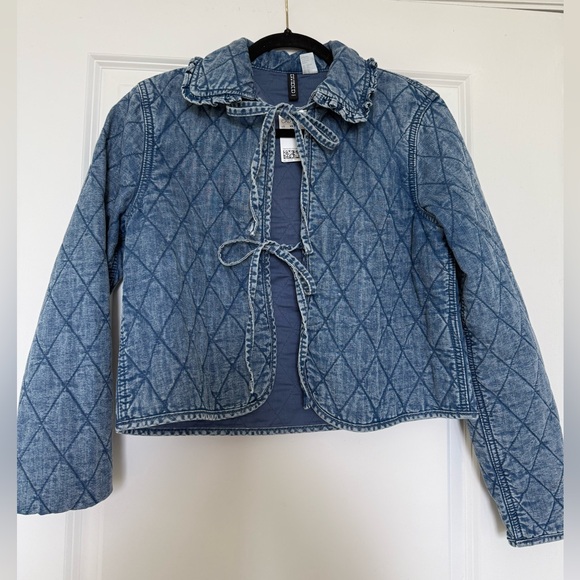 H&M Quilted Denim Jacket XS - Picture 2 of 5